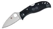 SC262SBK Couteau Spyderco LeafJumper Lame Acier VG-10 Leaf Shaped Serrated Made In Japan - Livraison Gratuite