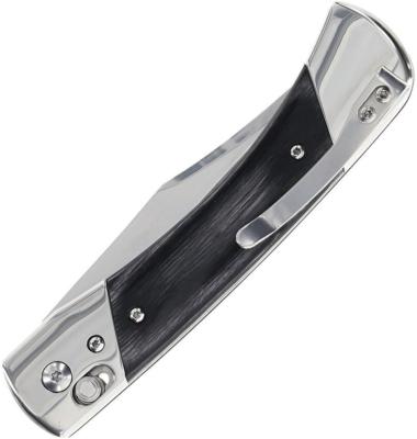 SCH1222017 Couteau Uncle Henry PLB7 Bear Paw Clip Point 7Cr13 - Manche Bois Laminé Noir - Sécurité Pivot Lock - Livraison Gratuite