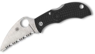 SCMBKWS Couteau Spyderco Manbug Serrated Lame Acier VG10 Made Japan - Livraison Gratuite