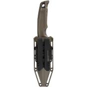 SOG17220457 — Couteau SOG Recondo Fx Lame Acier 440C Clip Point Partiellement Dentelée Noire Manche Caoutchouc FDE Étui Kydex - Livraison Gratuite