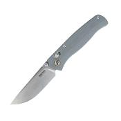 SRM255LGT2 Couteau SRM 255L-GK Gray Lame Drop Point Acier 10Cr15CoMoV Sécurité Ambi-Lock - Livraison Gratuite