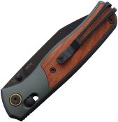 SRM259LAG Couteau SRM Medal 259L-AG | Lame Acier 14C28N Manche Alu/Bois Rosewood | Ambi Lock | Clip - Livraison Gratuite