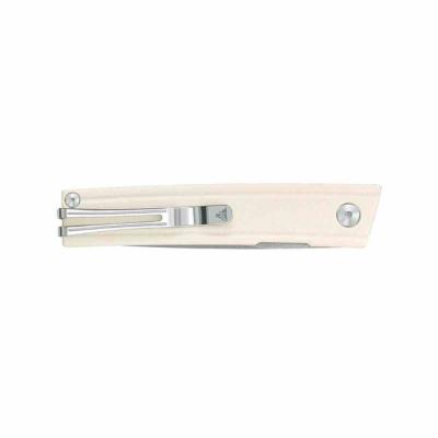 SRM401LCGT SRM Gent 401LC-GT Couteau pliant EDC Lame Drop Point Acier 10Cr15CoMoV Manche G10 blanc – Livraison Gratuite