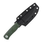 SRM702TMP Couteau SRM Bushcut 702TMP Drop-Point Acier Sandvik 14C28N Manche Micarta Vert Housse Kydex – Livraison Gratuite