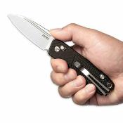 SRM7229GB SRM Scout Black | Lame Drop Point Acier Sandvik 14C28N | Manche G10 Noir Ambi Lock - Livraison Gratuite