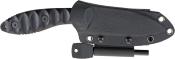 TD009 — Couteau Defcon Tactical Fixed Blade Lame Acier Sandvik 14C28N Noir Époxy Manche G10 Noir Lame Fixe Housse Kydex - Livraison Gratuite
