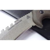TPTDTK01 Couteau Fixe TOPS Tundra Trekker Lame Acier 1095HC Dos Scie Manche Micarta Vert Housse Kydex USA - Livraison Gratuite