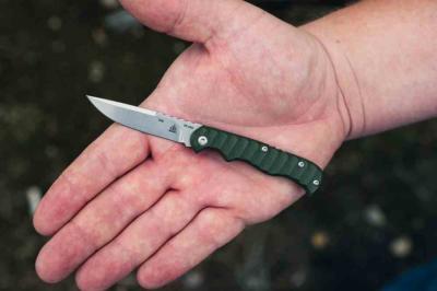 TPTEXSJ01 TOPS Knives Tex Creek Mini Slipjoint – Couteau pliant Cran Forcé Lame Acier M390 Manche OD Green G10 Italy - Livraison Gratuite