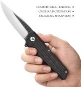 TVTY01BDG Couteau Trivisa Orion Black Lame Acier D2 IKBS - Livraison Gratuite