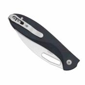 KIV3697A1 Couteau Pliant Kizer Masu Lame Acier 14C28N (HRC 58-59) Manche Richlite Blue Canyon Button Liner Lock Livraison Gratuite