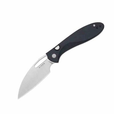 KIV3697A1 Couteau Pliant Kizer Masu Lame Acier 14C28N (HRC 58-59) Manche Richlite Blue Canyon Button Liner Lock Livraison Gratuite