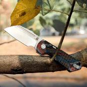 VOSA1307 Couteau Vosteed Hedgehog | Lame Sheepsfoot Acier S35VN | Manche Magpie GT-Mascus Top Liner Lock - Livraison Gratuite