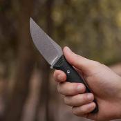 VOSD0404 Couteau Vosteed H-Back | Lame Clip Point Acier Nitro-V | Manche Black G10 Housse Kydex - Livraison Gratuite - 