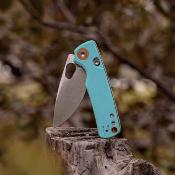 VOSD2608 Couteau Vosteed Porcupine A2608 – Couteau Lame Acier 14C28N Manche G10 Sky Blue Top Liner Lock Clip Réversible – Livraison Gratuite