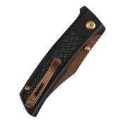 B2108A3 Couteau Bison Tenable Knives | Lame Acier Nitro-V Rose Gold Drop Point | Manche Black Alu | Liner Lock | Livraison Gratuite