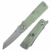 B2135A4 Couteau Higonokami Tenable Knives Lame Acier D2 Reverse Tanto Manche Plaquettes Jade G10 Linerlock | Livraison Gratuite