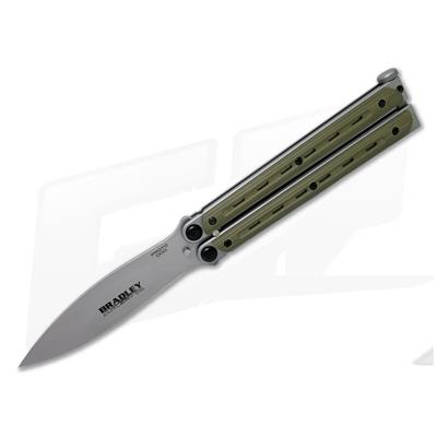 Couteau Bradley Kimura Balisong Butterfly Green G-10 Made In USA BCC901 - Free Shipping