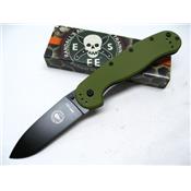 Couteau ESEE Avispa OD Green Blade Acier AUS-8 Manche FRN Frame Lock BRK1301ODB - Free Shipping