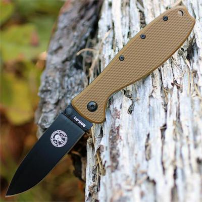 Couteau Esee Zancudo Coyote Brown Lame Black Acier D2 Manche FRN Framelock BRKR2CBB - Free Shipping