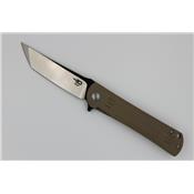 Couteau Bestech Knives Tanto Kendo Lame Acier D2 Manche Tan G-10 Linerlock BTKG06C2 - Free Shipping