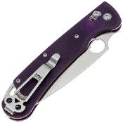 DGRFM022SPRS — Couteau Daggerr Sting Slim Lame Acier VG-10 Satiné Manche G10 Violet Crossbar Lock Livraison Gratuite
