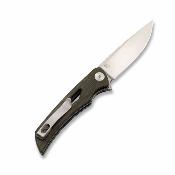 EKC551SGN Couteau EIKONIC Aperture OD Green Lame Acier D2 Drop Point Satin | Manche Micarta - Livraison Gratuite