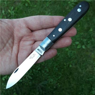 OTT169 Couteau OTTER-Messer 3-Rivet Lame Carbone Manche Bois Gemany - Livraison Gratuite