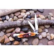 Couteau Canif Rough Rider Peanut Brown Stag Bone Manche Os 2 Lames Acier 440 RR1808 - Livraison Gratuite