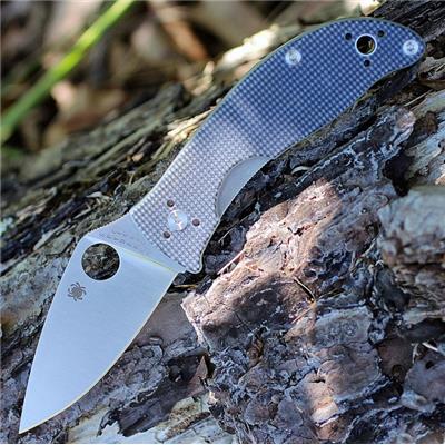 Couteau Spyderco Alcyone Lame Acier CTS BD1 Manche G-10 Grey Linerlock Clip SC222GPGY - Free Shipping