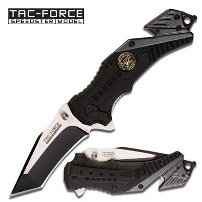 Couteau Tactical Pliant Tac-Force Military Sniper Tanto Rescue Survival Linerlock Spring Assisted Knife TF640SN - Livraison Gratuite