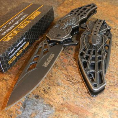 Couteau Tac Force A/O Spider Arachnide Acier Carbone Manche Acier TF856SW - Free Shipping