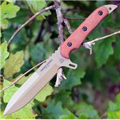 Couteau Tops Missile Strike Lame Acier Carbone 1095 Manche Micarta Etui Kydex Made USA TPMS01 - Free Shipping