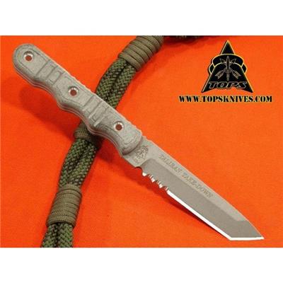 Couteau Tactical Tops Taliban Take Down Acier 1095 Manche Micarta Tops Knives Made In USA TPTTD01 - Free Shipping