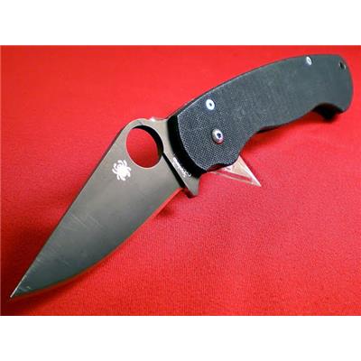 Couteau SPYDERCO Black G10 PARA-MILITARY Plain SC81GPBK2