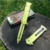 Lot de 3 Couteau Chasseur de Zombies Joker A/O Acier Inox Manche Alu Green ZB115 - Free Shipping
