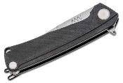  ANVZ100008 Couteau Acta Non Verba Z100 Flipper Lame Drop Point Acier N690 Manche G10 Noir Liner Lock - Livraison Gratuite