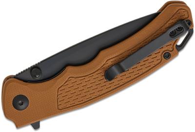 ATZ1702MBBN ArtisanCutlery Tradition V2 – Lame Drop Point AR-RPM9 Black PVD, Manche G10 Brun, Verrouillage Liner Lock - Livraison Gratuite
