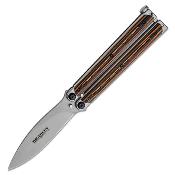 BCC909 Couteau Bradley Kimura Balisong Butterfly Lame Acier 154CM Manche Orange/Black USA - Livraison Gratuite