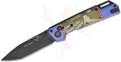 BCU26MAR Bear OPS Nekama I | Couteau Lame Modified Tanto Acier 14C28N DLC | Manche Bomber Green Aluminum Pin-Up - Livraison Gratuite