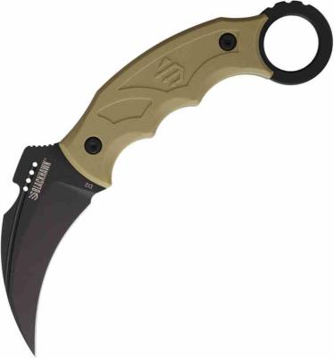 BH15GF401TN — Couteau Blackhawk Garra Lame Acier D2 Karambit Étui Kydex Tan Livraison Gratuite