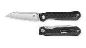 BTKMK20A — Couteau Pliant Bestechman Curvee Liner Lock Lame Acier AEB-L Two-Tone Manche Plaquettes G10 Noir Front Flipper Thumb Stud Livraison Gratuite