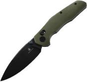 BTKMK02G — Couteau Bestechman Ronan Lame Acier 14C28N Drop Point Black PVD Stonewash Manche G10 Vert OD B-Lock - Livraison Gratuite