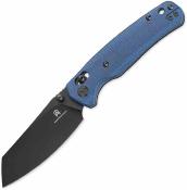BTKMK06M4 Couteau Bestechman Cicada's Wing | Lame Reverse Tanto Acier 10Cr15CoMoV Black PVD | Manche Blue G10 B-Lock - Livraison Gratuite
