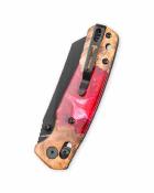 BTKMK06W5 Bestechman Cicada's Wing – Couteau pliant Axis Lock Lame Acier 10Cr15MoV Black Manche Wood/Red Resin - Livraison Gratuite