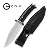 CIVC200721 Couteau de Chasse CIVIVI Teton Tickler G10 Lame Acier D2 Blade Etui Cuir - Livraison Gratuite
