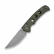 CIVC24020C3 Civivi Noctis – Couteau Pliant Lame Acier Nitro-V Satin 7,6 Cm Straight Back, Manche Micarta Olive, Crossbar Lock – Livraison Gratuite