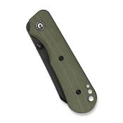 CIVC240551 Couteau CIVIVI Crabby Lame Sheepsfoot Acier 14C28N - Manche G10 Vert OD - Liner Lock Pivot Roulements à Billes - Livraison Gratuite