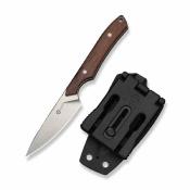 CIVC250843 — Couteau Fixe Civivi High Grass Field Knife Lame Acier 14C28N Stonewashed Manche Bois Guibourtia Housse Kydex Livraison Gratuite