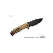 CIVC803M — Couteau Civivi Praxis Lame Acier 9Cr18MoV Stonewashed Noir Manche Ultem Linerlock Livraison Gratuite