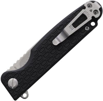 DGRDPMBKSW Daggerr Dopey DL – Couteau Liner Lock | Lame Drop Point 8Cr14MoV Stonewash | Manche FRN Noir - Livraison Gratuite